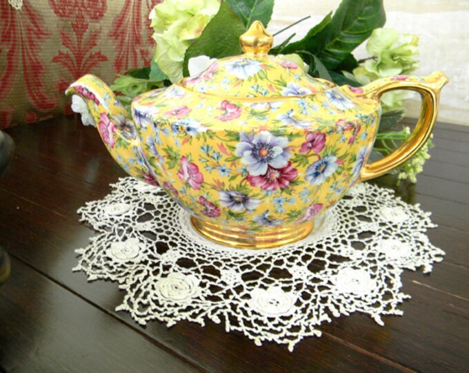 James Sadler Sophie Chintz Teapot Tea Pot C1950 Transferware 10793 Etsy