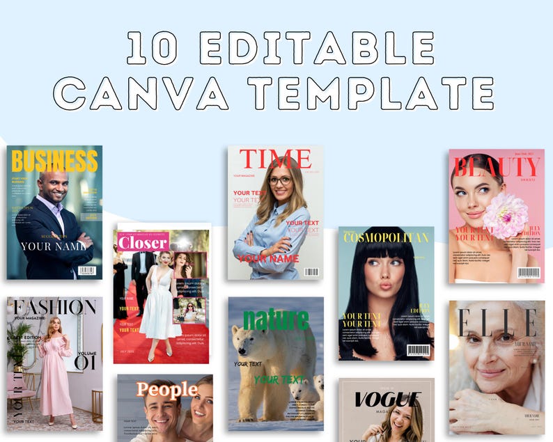 Canva Magazine & Journal Bundle – Personalized Covers for Mom, Dad ...
