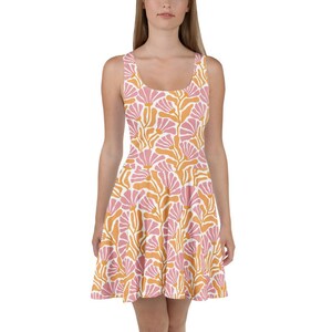 Flower Dress for Summer, Short Dress with Flowers, Womens Dress with Flowers, Retro Dress