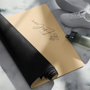 Custom Yoga mat, Yellow Yoga Mat, Custom Name Yoga Mat, Customized Yoga Mat, Yoga Gift, Meditation Gift