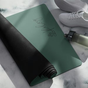 Custom Yoga mat, Forest Green Yoga Mat, Custom Name Yoga Mat, Customized Yoga Mat, Yoga Gift, Meditation Gift