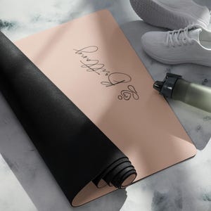 Custom Yoga mat, Dusty Rose Yoga Mat, Custom Name Yoga Mat, Customized Yoga Mat, Yoga Gift, Meditation Gift