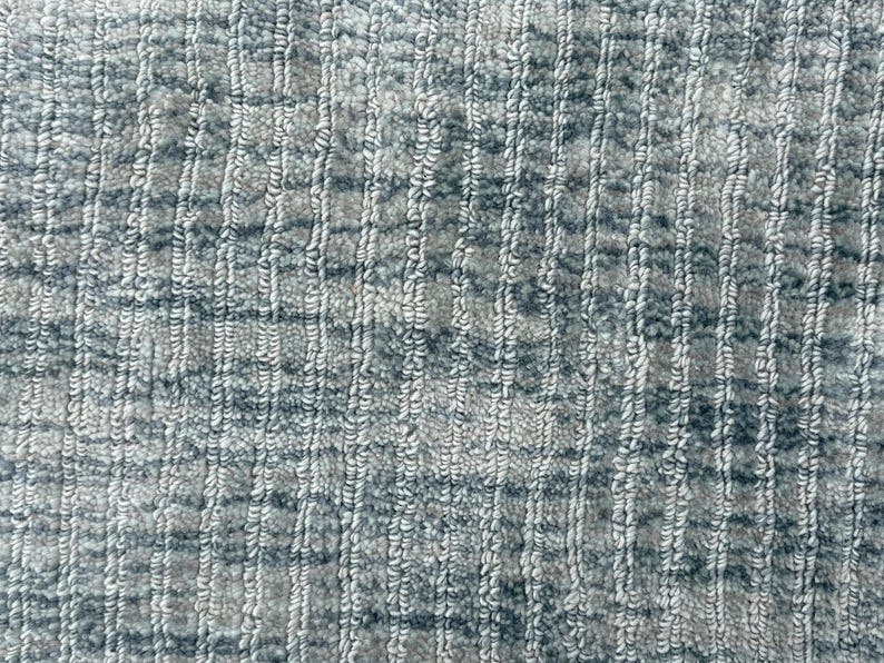 Blue Ivory Bohemian Wool Hand Loom Vintage Rug 12x18 12x15 Area Rug ...