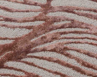 Premium Wavy (Loop-Cut) Pile Wool & Viscose Rug | Bedroom Rugs, Living room Rugs, Guestroom Rugs, Office Decor, Minimalist Decor