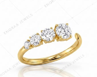 1.00 ct lab-grown Promise Ring – Women's statement Jewelry