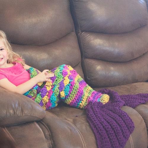 Mermaid Blanket Crochet Pattern Mermaid Tail Pattern Child Etsy UK