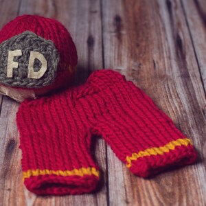baby fireman outfit, fireman beanie, firefighter photo props, fireman photo prop, baby boy hat, boys beanies, infant photo prop