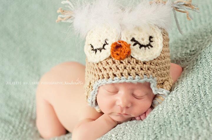 Owl Hat Baby Owl Hat Crochet Owl Hat Sleepy Owl Hat - Etsy