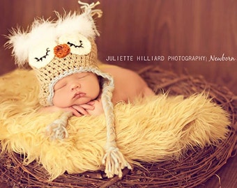 Crochet hat pattern , owl hat pattern , baby boy hat pattern , crochet pattern , photo prop pattern
