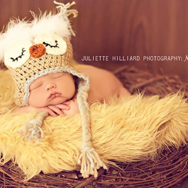 Crochet hat pattern , owl hat pattern , baby boy hat pattern , crochet pattern , photo prop pattern