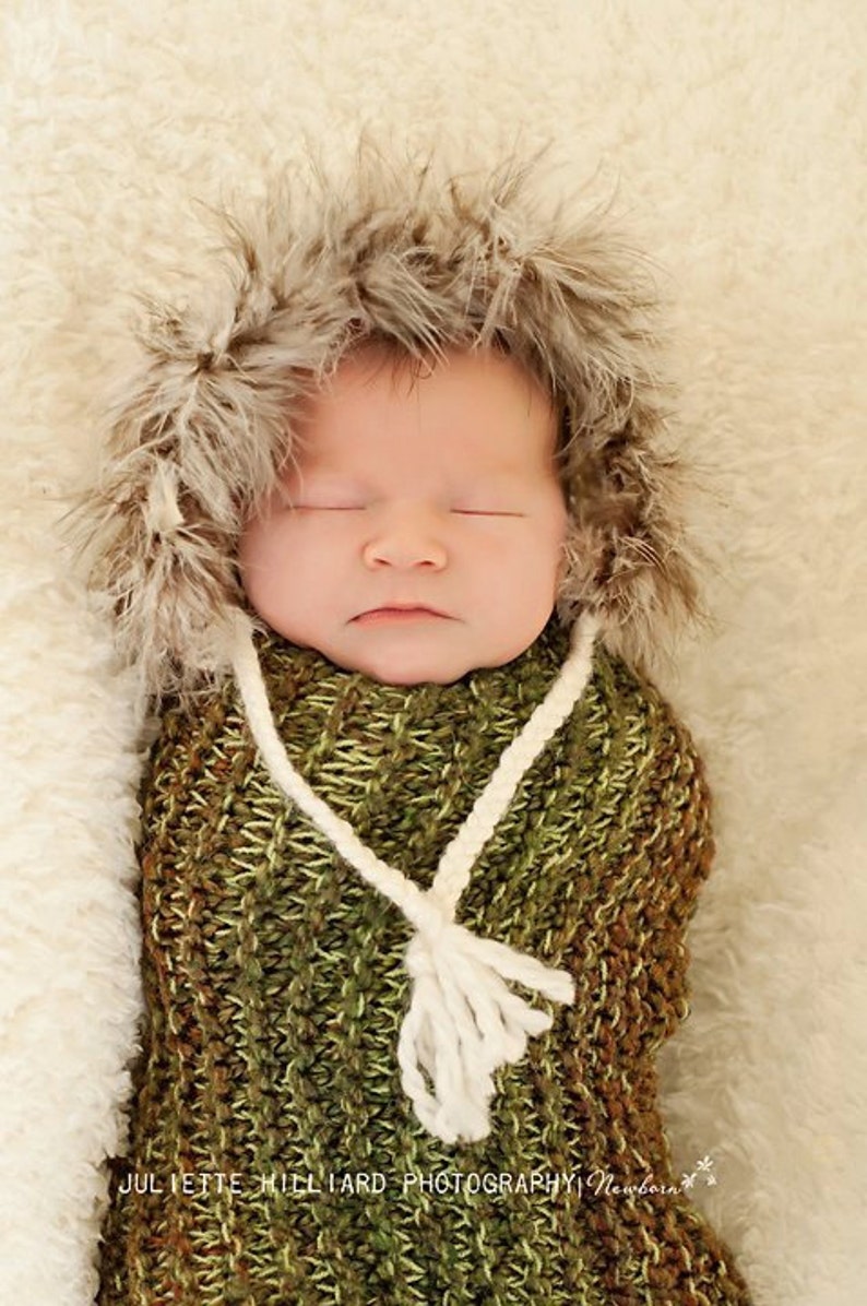 Eskimo Hat Baby Parka Hat Fuzzy Parka Hat Photography Etsy