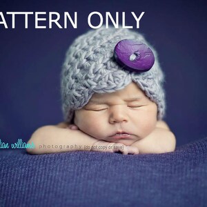 crochet hat pattern - scalloped hat crochet pattern 113 - crochet patterns- infant girl hat - baby girl beanie - photo prop crochet pattern