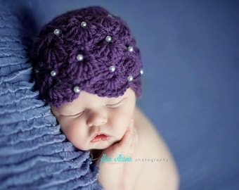 Crochet hat patterns, crochet patterns - Pearl  Fan hat pattern - kids crochet patterns