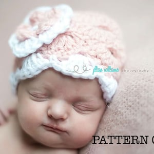 Crochet hat patterns, Scallops and holes crochet hat pattern, baby girl patterns, instant download, photo prop pattern