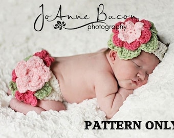 Crochet diaper cover pattern, baby crochet patterns, crochet patterns, headband crochet pattern, baby girl patterns, newborn girl crochet