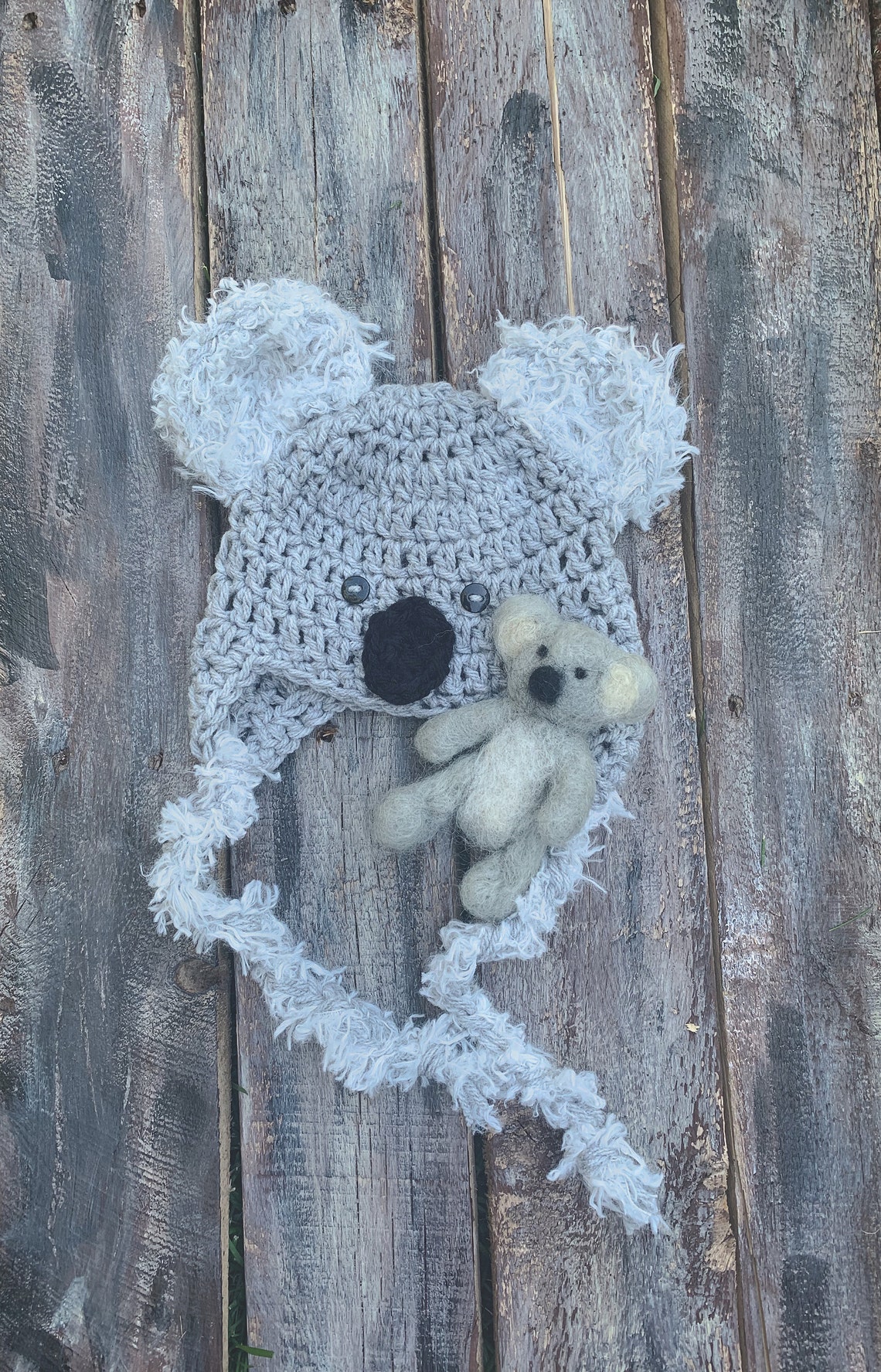 Baby Koala hats Felt Koala stuffy koala bear hat felt photo Etsy