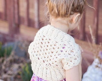 shrug crochet pattern, crochet patterns, bolero crochet patterns, girl shrug pattern, patterns for girls, baby shrug pattern