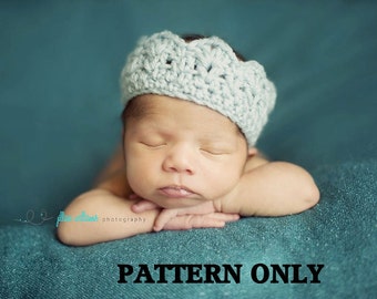 crown crochet pattern, baby boy hat pattern, photo prop patterns, baby boy crochet patterns, photography props, boys crown pattern, girls