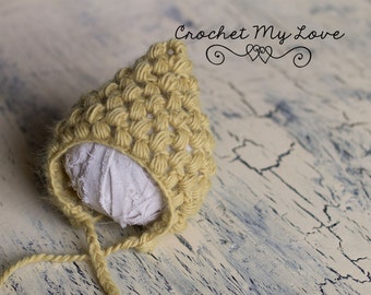 CROCHET PATTERN- Puff stitch pixie hat- pixie hat pattern