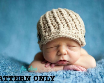 Crochet newsboy hat patterns - crochet hat patterns - newscap hat patterns - crochet boys hat patterns