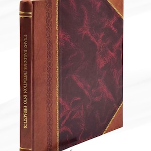 May include: A hardback book titled "Franz Bardon's Initiation into Hermetics." The book features a burgundy cover with a textured pattern and brown accents. Gold trim lines the edges and spine. A red ribbon bookmark is visible.