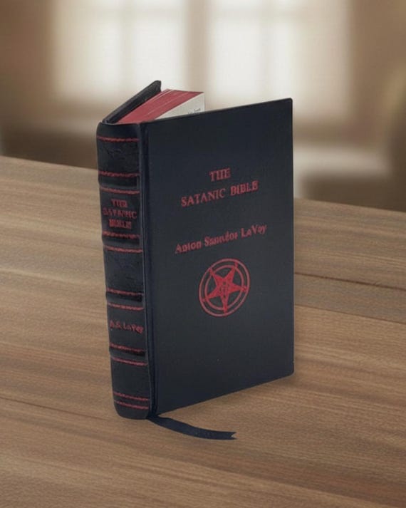 The Satanic Bible by Anton Lavey Leather Bound Edition - Etsy Ireland