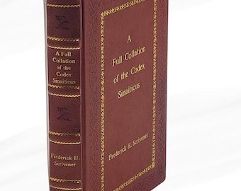 Una recopilación completa del Códice Sinaítico por Frederick H. Scrivener Edición encuadernada en cuero