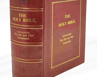 Die Heilige Bibel, die das Alte und Neue Testament enthält, in Leder gebundene Ausgabe