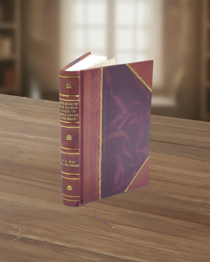 The Book of the Sacred Magic of Abramelin 1932 | Leather Bound Occult Grimoire 15th Century Magic Abraham the Mage image 1