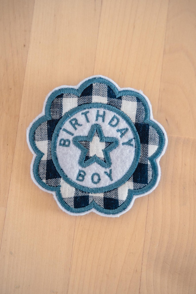 Personalised Birthday Badge / Pin for Girls and Boys - Embroidered Felt ...