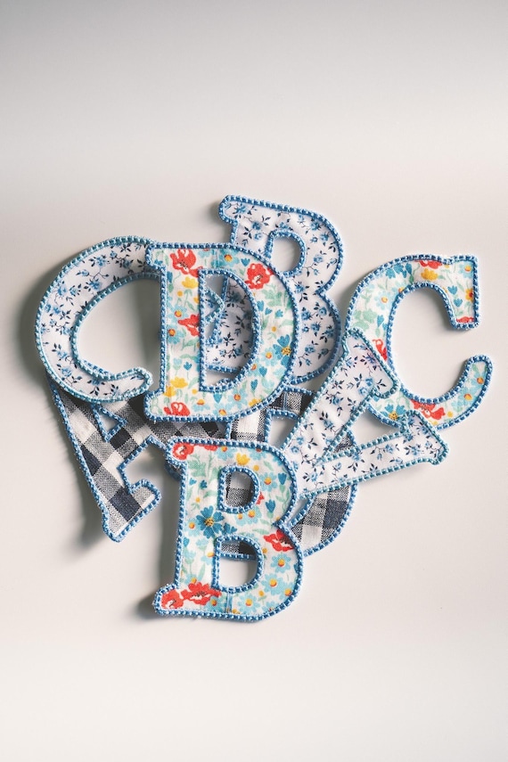 Iron On Embroidered Appliqué Letter Patch