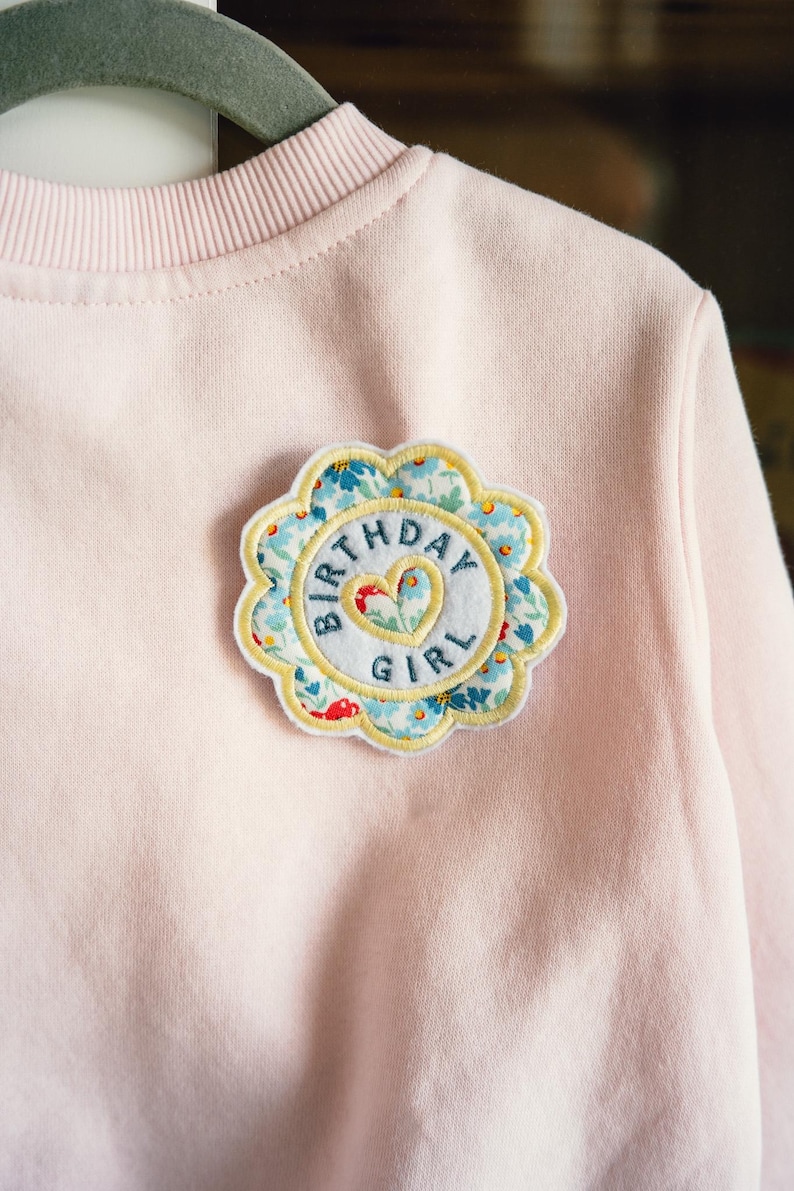Personalised Birthday Badge / Pin for Girls and Boys - Embroidered Felt ...