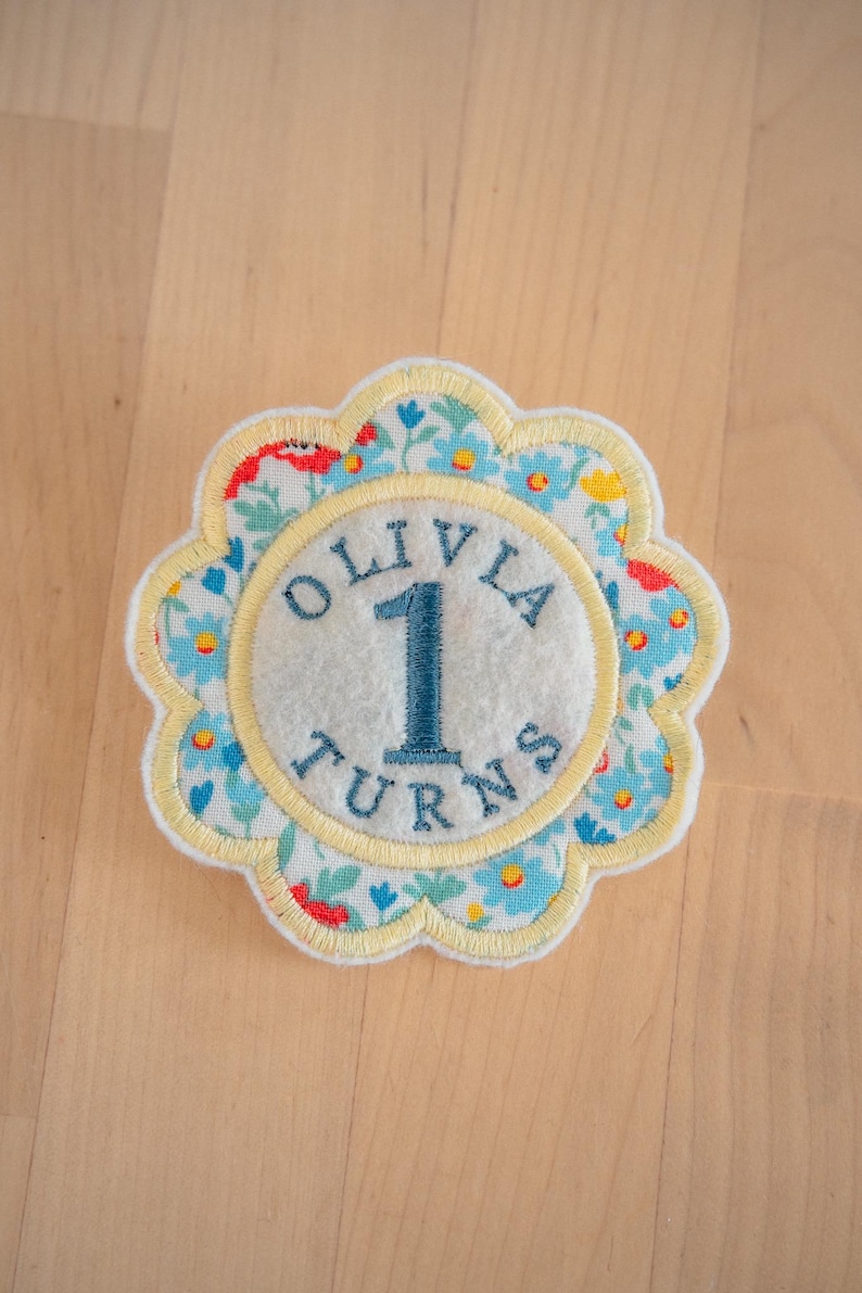 Personalised Birthday Badge / Pin for Girls and Boys - Embroidered Felt ...