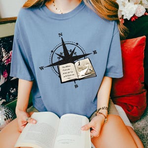 T Shirt Moby Dick Nautical Whale Book Quote Comfort Colors Literature Lover Maritime Gift Classic Novel Sea Adventure Reader Tee