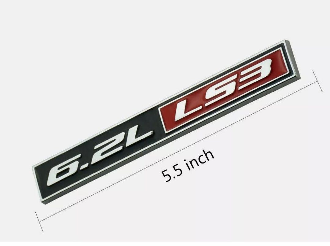 Engine Liter Emblems New 6.2L Liter LS3 Emblem Real Engine Hood Badge for Corvette Chrome ...