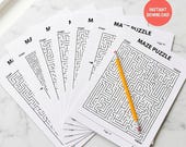 Printable Maze Puzzles for Kids | 200+ Mazes Ages 8-12 | Homeschool Worksheets | Kids Activity Book PDF
