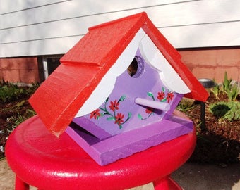 HAND DECORATED BIRDHOUSE