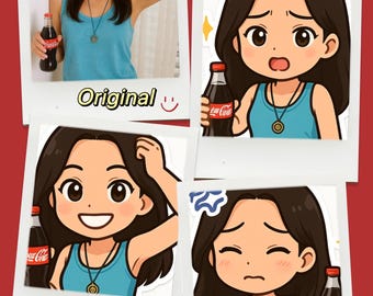 Custom Emoji Set From Photo: Personalized Stickers, GIF, and Video (for couple, friends, anniversary)