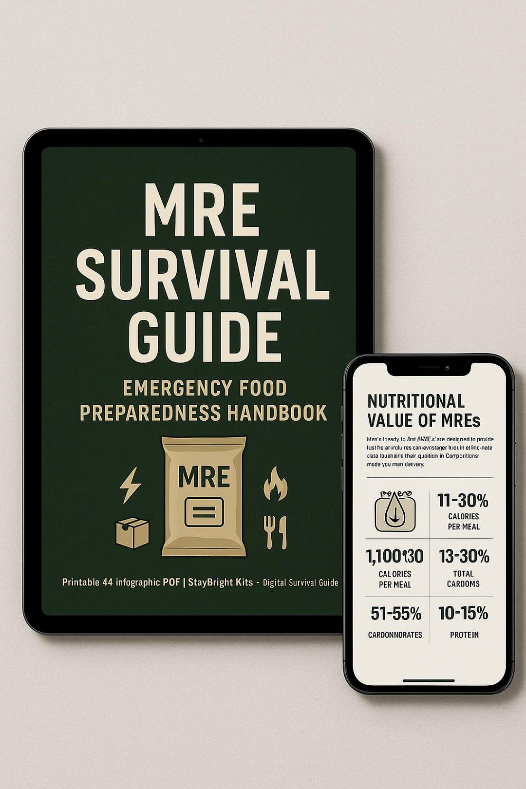 Complete MRE Survival Guide | Emergency Food Preparedness PDF | Military &amp; Civilian Meals Ready ...