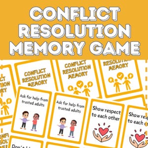 Conflict Resolution Memory Game, Friendship Skills, Social Skills