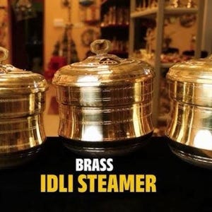 sounthindian traditional brass bronze  idli maker | heavy 7 to 12 cavaties |upto 4 kg| steamer dhokla maker