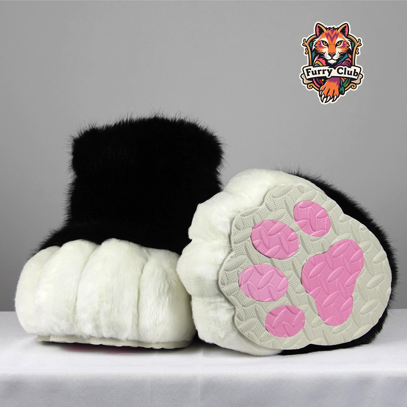 Black Fursuit Feet Furry Shoes Paw/Tiger Paws Roleplaying Costume/Customizable Design Cosplay Soft Foot Sole Paws Fluffy Paw Kemono Gifts