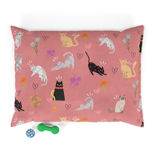 Pet Bed for Cozy Rest, Cute Cat Design, Cat Lover Gift, Feline Home Decor, Pet Accessories, Cat Nap Cushion