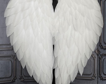 Stora vita änglavingar – Kostym, bröllop, fotograferingsrekvisita, lätta, vattentäta isoleringsvingar
