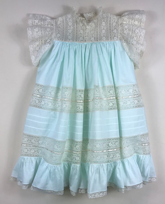This listing is for one Heirloom Lace Yoke Dress with Angel Sleeves