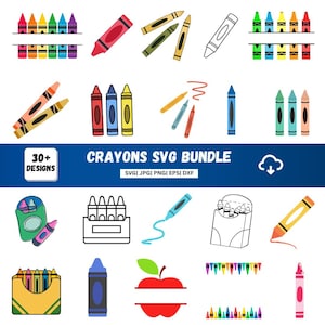 Crayon Split Monogram Svg, Crayon svg, Teacher Svg, Crayon Wrapper Svg, Crayon Set Svg, Crayon Wrapper Cut File, Crayon Shirt Svg