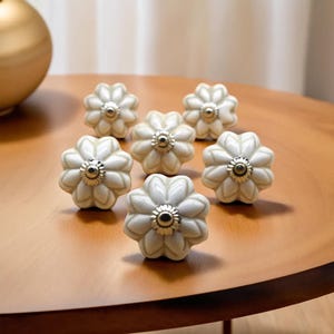 Hand Painted Ceramic Knobs | Cabinet Drawer Pulls | Kitchen Cupboard Knobs | Boho Furniture Handles | Decorative Door Knobs
