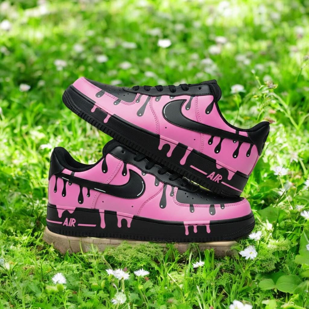 nike pink drip shoes