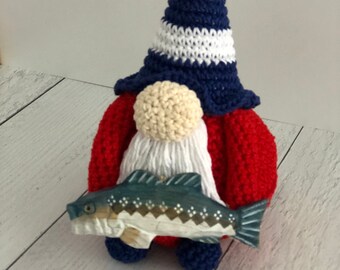 Gone Fishing Gnome, Handmade