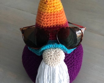 Gnome Eyeglass Holder, Handmade, Crochet
